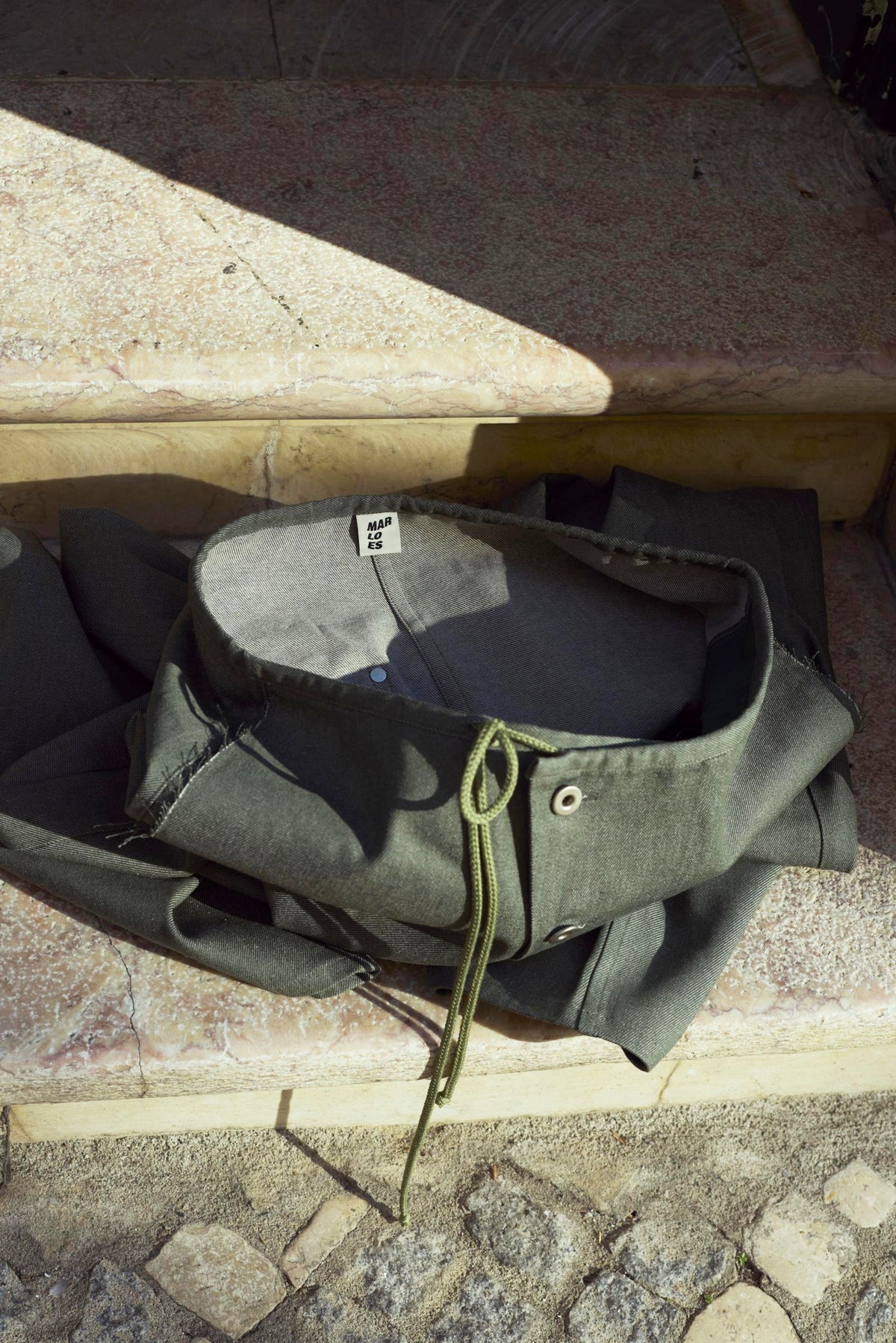 Slant Trouser - Green Denim