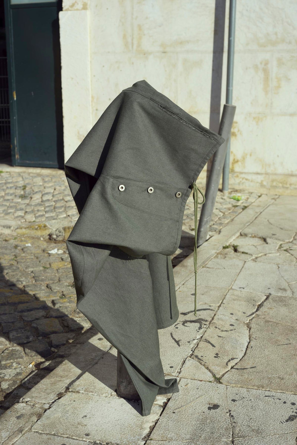 Slant Trouser - Green Denim