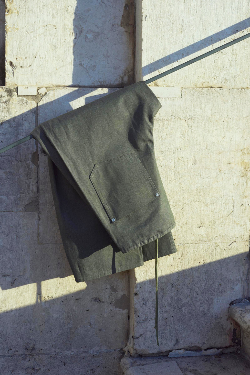 Slant Trouser - Green Denim